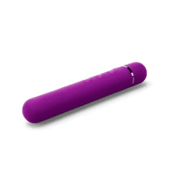 Dark cherry purple Le Wand Baton laying at an angle, smooth silicone finish