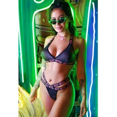 Fantasy Lingerie Sexy Bitch Bralette & Strappy Panty Set – S/M