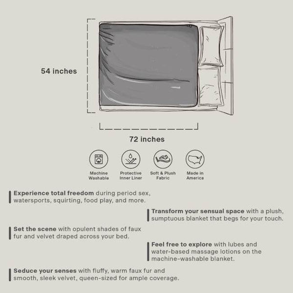 Fasinator Throw - Regular size - Faux Fur Grey & Black - Dreamy Desire