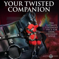 Scarlett Chainheart bondage pony keychain, view 4