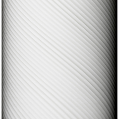 Close-up of diagonal micro-rib texture pattern on white premium gel surface