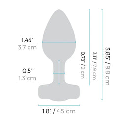 Diagram showing plug dimensions: 3.85in total length, 1.45in width, 1.8in base diameter