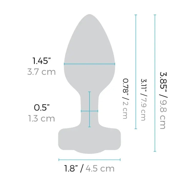 Diagram showing plug dimensions: 3.85in total length, 1.45in width, 1.8in base