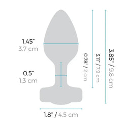 Diagram showing plug dimensions: 3.85in total length, 1.45in width, 1.8in base