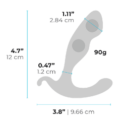 Diagram showing Rocker Plug dimensions: 4.7in tall, 3.8in wide, 1.11in head, 90g weight