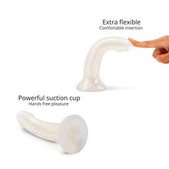 Dildolls Extravaganza showing extra-flexible tip and powerful suction cup base features
