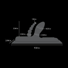 Dimensional diagram of the Buckwild attachment showing 9.53 in length and 4.33 in shaft height