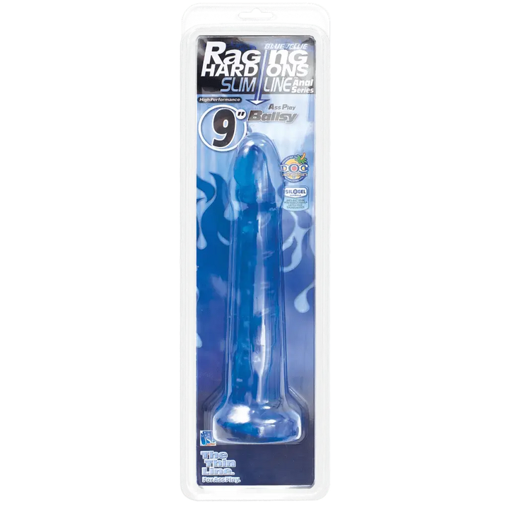 Doc Johnson Anal Toys Raging Hard Ons Slimline Dong Jellie Blue 9 Ass Play Balisy