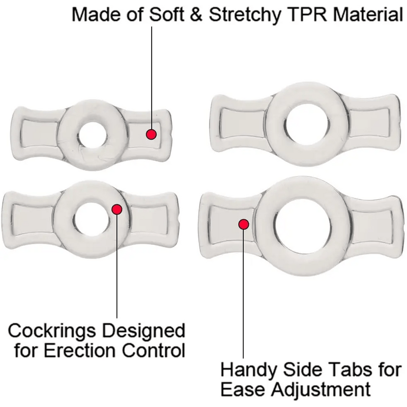 Doc Johnson For Him Doc Johnson TitanMen - Cock Ring Set - Clear