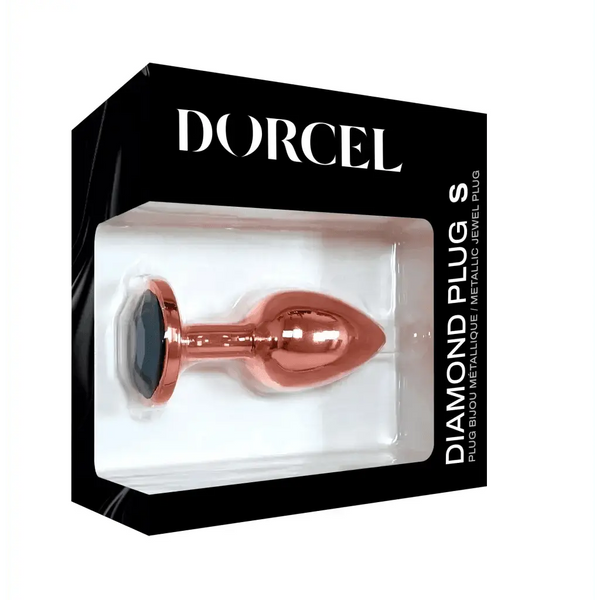 Dorcel Diamond Plug S rose gold anal plug in black retail box packaging