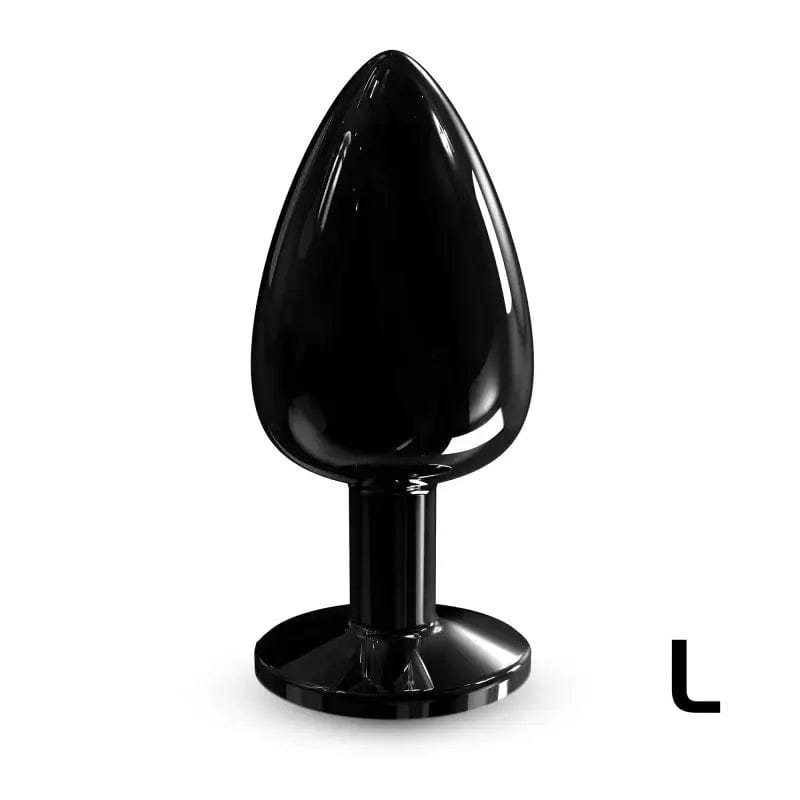 diamond anal plug in black and large size