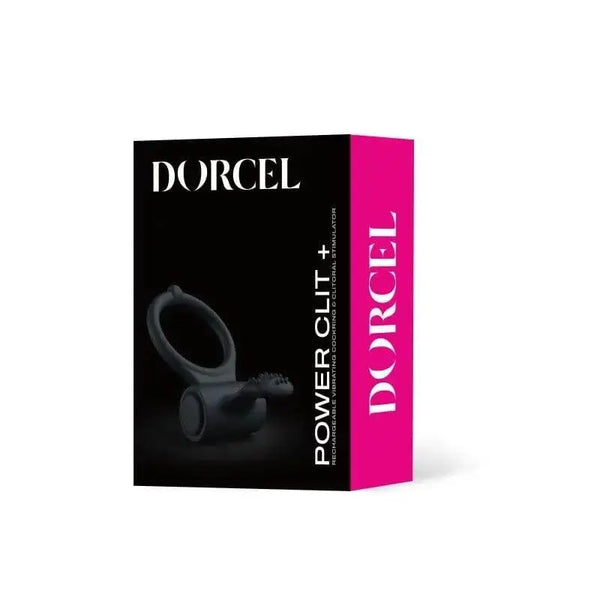 Dorcel Power Clit Plus vibrating cock ring in black box with pink brand panel