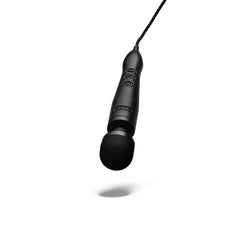 Doxy 3 wand massager angled downward showing USB-C cable and three embossed control buttons