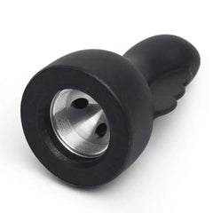 Close-up of Doxy attachment base revealing metal threaded connector ring and pins