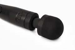 Close-up of Doxy Die Cast 3 rounded silicone head and neck connector in matte black finish