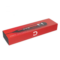 Doxy Die Cast 3 Wand Massager red packaging box with product image and brand logo visible