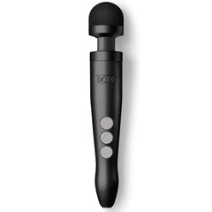 Doxy Die Cast 3R wand massager in matte black with three control buttons