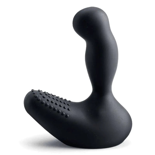 Doxy Nexus prostate massager attachment in black silicone with textured perineum pad