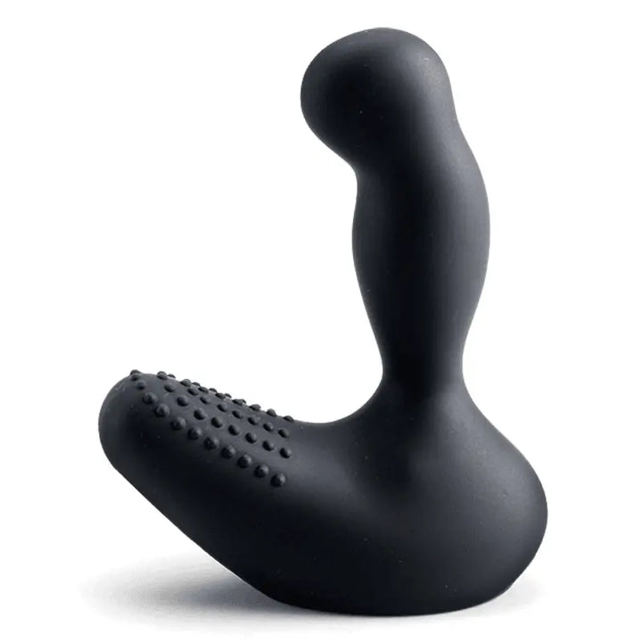 Doxy Nexus prostate massager attachment in black silicone with textured perineum pad