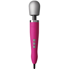 Doxy Original wand massager pink handle with grey silicone head and three control buttons