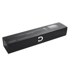 Doxy Original wand massager in sleek black gift box with magnetic closure lid