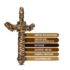 Drago sword dildo feature list: body-safe, latex-free, easy to clean, fragrance-free material
