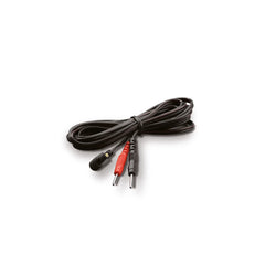 Dual-lead electrode cable with red and black banana plugs for use with TENS stimulation devices