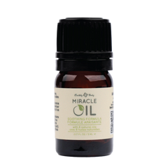 Earthly Body Miracle Oil small amber glass bottle with black cap and cream label