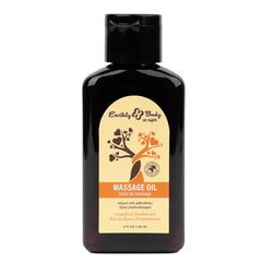 Earthly Body at Night Grapefruit Sandalwood Massage Oil in a 2oz dark amber bottle