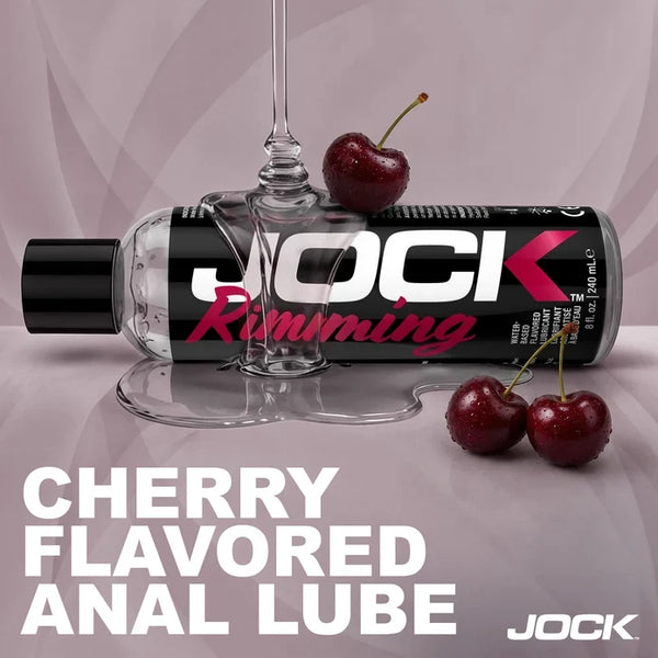 Jock Rimming Flavoured Water-Based Lube – Cherry, 8 oz bottle