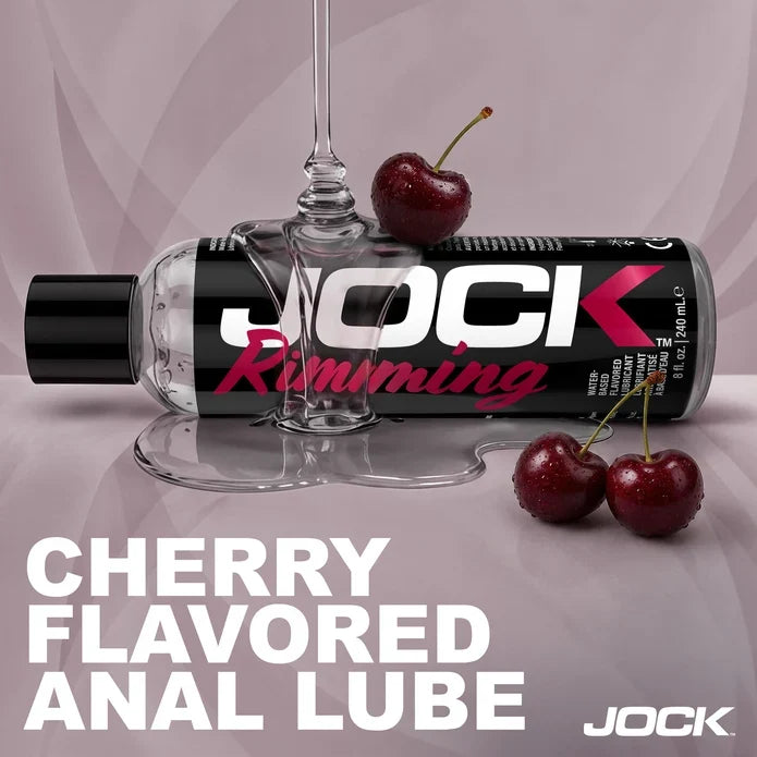 Jock Rimming Flavoured Water-Based Lube – Cherry, 8 oz bottle