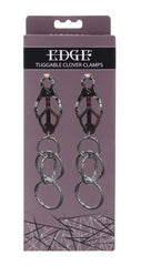 Edge Tuggable Clover Clamps in retail packaging, purple and black box design