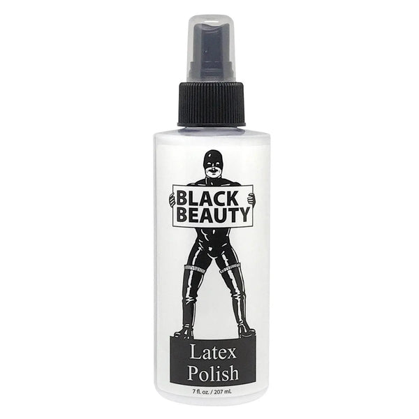 Elbow Grease Black Beauty Latex Polish 7 fl oz clear spray bottle with black pump top