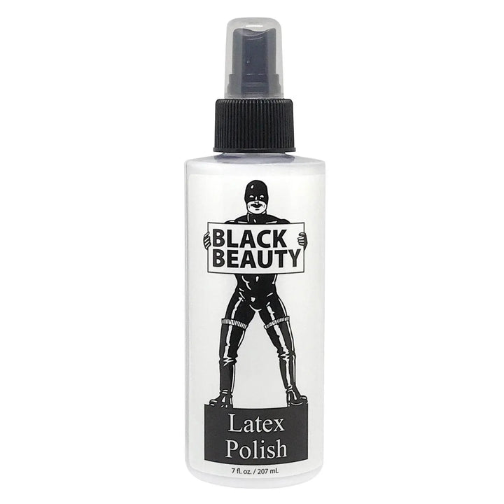 Elbow Grease Black Beauty Latex Polish 7 fl oz clear spray bottle with black pump top