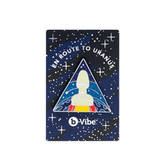 Enamel collector pin reading En Route to Uranus on space-themed card backing by b-Vibe