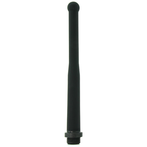 Ergoflo 8-inch silicone flex tip nozzle in matte black with rounded tip and threaded base
