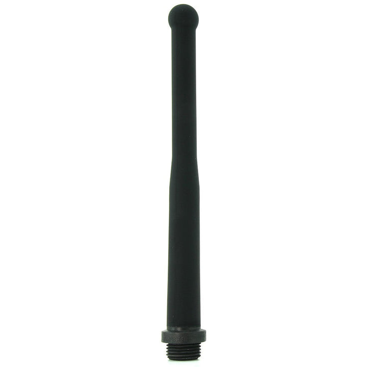 Ergoflo 8-inch silicone flex tip nozzle in matte black with rounded tip and threaded base