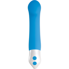 Evolved Tempest G in blue showing two round control buttons on white base, front view