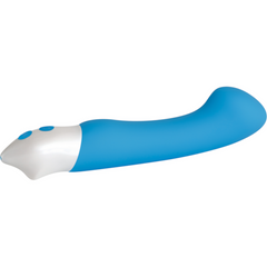 Evolved Tempest G laid horizontally showing ergonomic curve and blue control buttons
