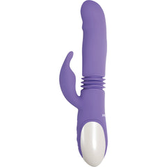 Evolved Thick & Thrust Bunny rabbit vibrator in purple silicone with clitoral arm