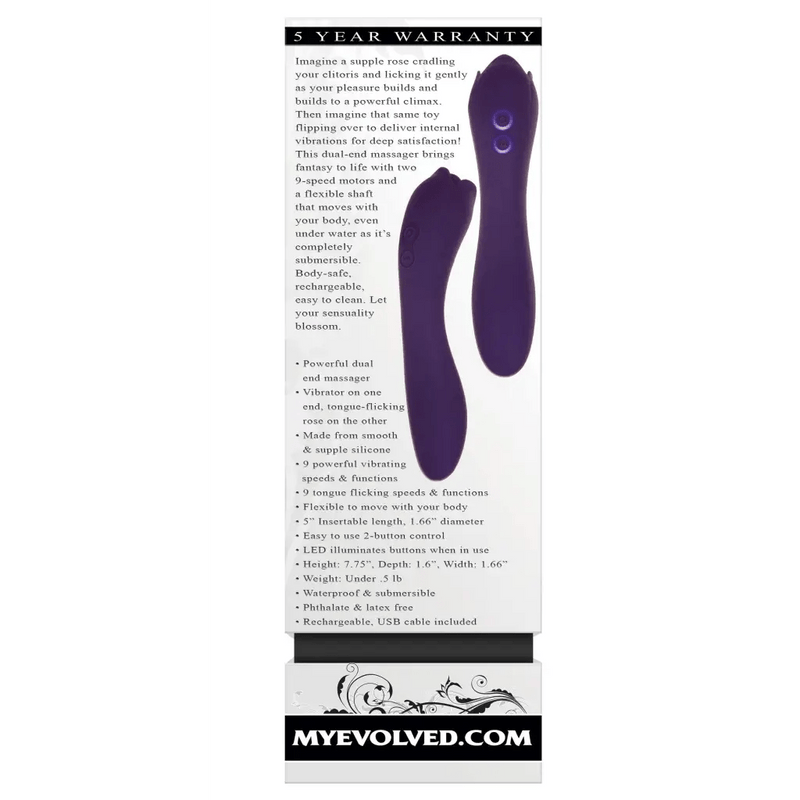 Evolved Vibrators Evolved Thorny Rose Dual End Massager