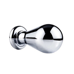 Extreme Bulb Plug Small reverse angle showing smooth tapered body and flared base in chrome
