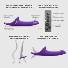 MULTI ORGASM DILDO - M - PURPLE