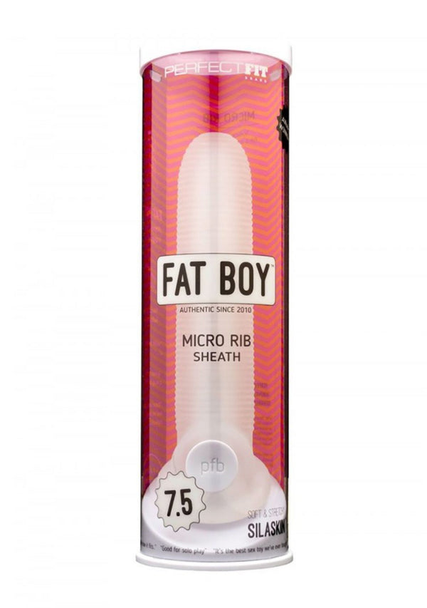 Fat Boy Micro Rib Sheath 7.5-inch packaging highlighting Silaskin material and product size