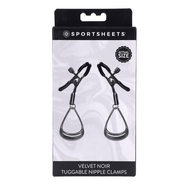 Sportsheets Velvet Noir Tuggable Nipple Clamps - Dreamy Desire