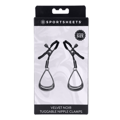 Sportsheets Velvet Noir Tuggable Nipple Clamps - Dreamy Desire