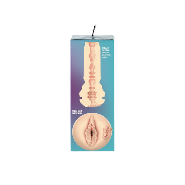 Feel Molly box back panel displaying internal sleeve texture diagram and material detail
