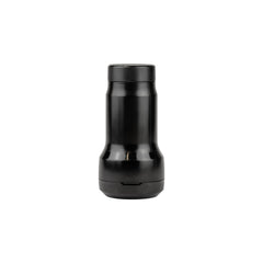 Feel Pocket Stroker standing upright showing smooth matte black hard outer casing and base vent