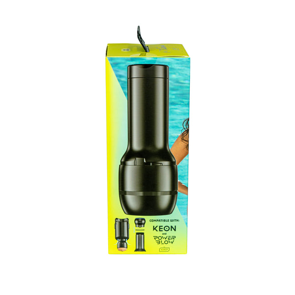 Feel Victoria black masturbator case removed from box, compatible with Keon and Power Blow devices