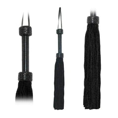 Fetissimo Flogger Black Suede Tails 18 Inches - Dreamy Desire